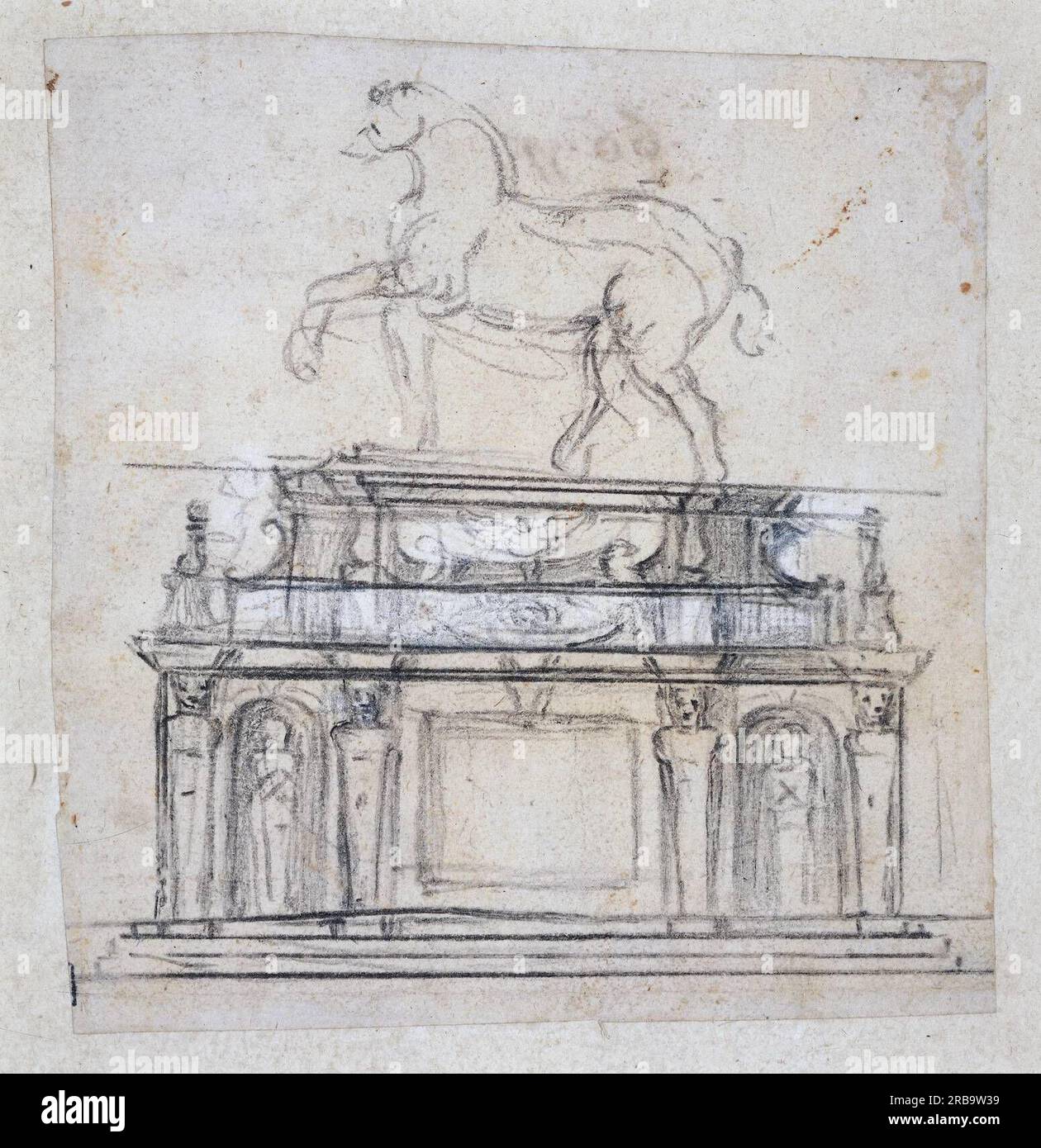 Design für eine Statue von Heinrich II. Von Frankreich c.1559; Rom, Italien von Michelangelo Stockfoto