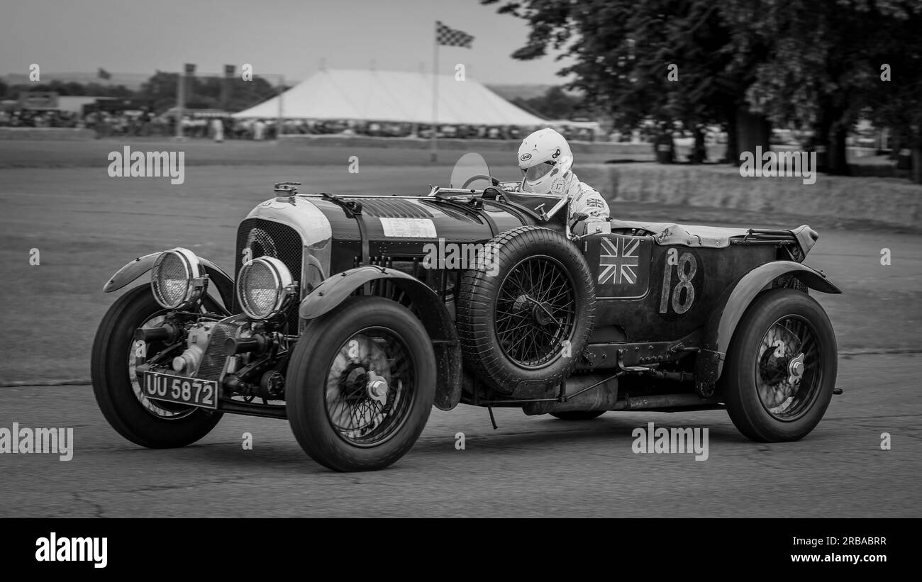 1929 Bentley Blower „UU 5872“ am Bicester Heritage Flywheel 2023. Stockfoto