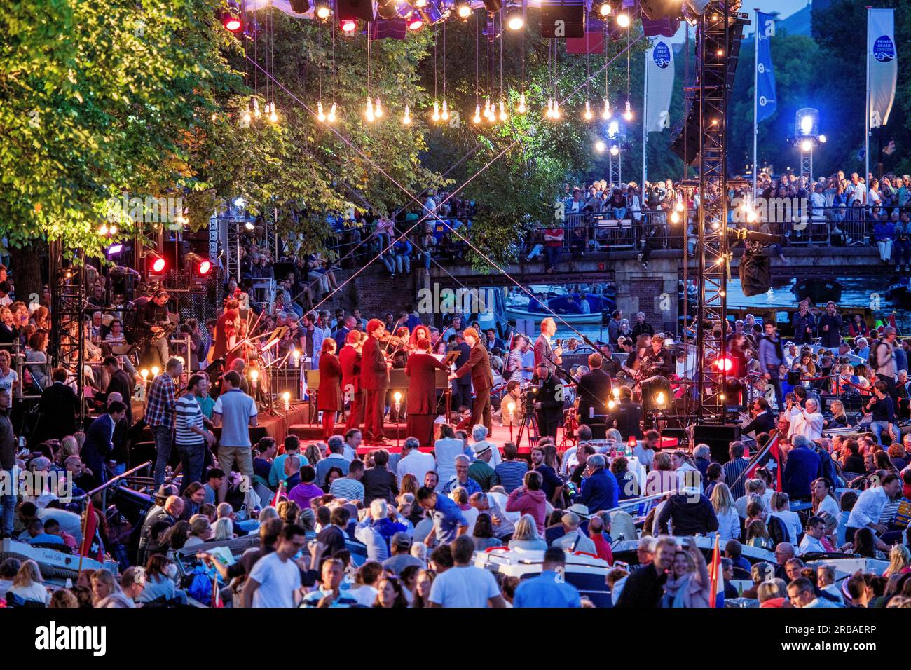 Amsterdam, Holand, Grachtenfestival Stockfoto