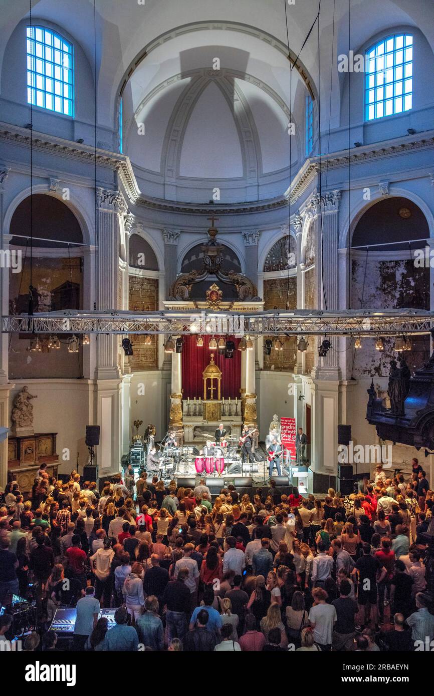 Amsterdam, Holand, Grachtenfestival, DUFTKIRCHE Stockfoto