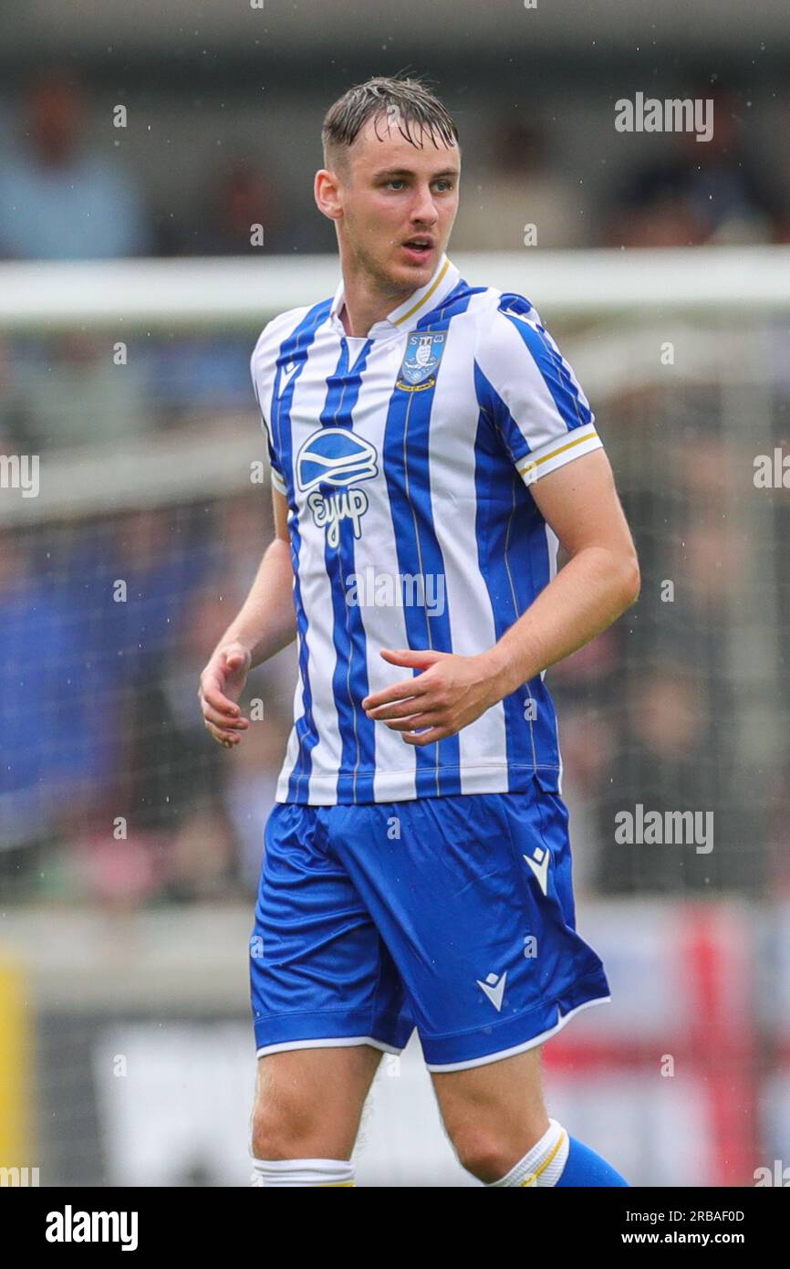 York, Großbritannien. 08. Juli 2023. Sheffield Wednesday Ciaran Brennan (34) beim Spiel York City vs Sheffield Wednesday Friendly im LNER Community Stadium, York, Großbritannien am 8. Juli 2023 Credit: Every Second Media/Alamy Live News Stockfoto