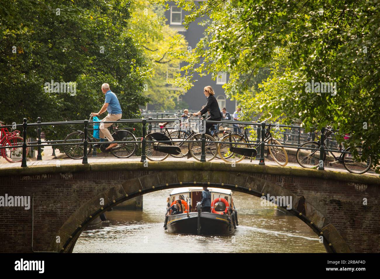 Amsterdam, Holand, REGULIERSGRACHT - KEIZERSGRACHT Stockfoto