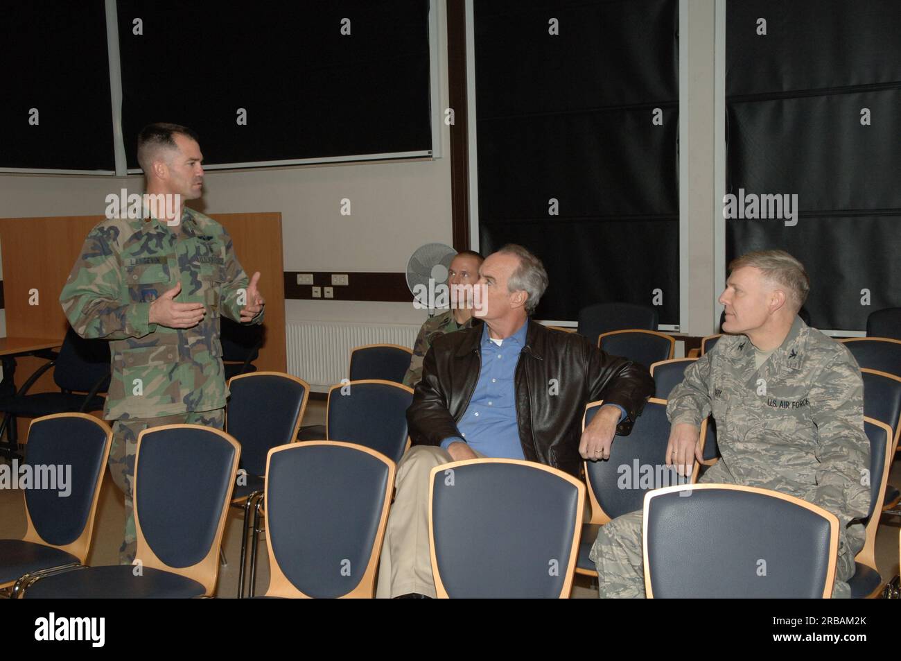 Besuch von Minister Dirk Kempthorne in den USA Luftwaffenstützpunkt Ramstein, Ramstein, Deutschland Stockfoto