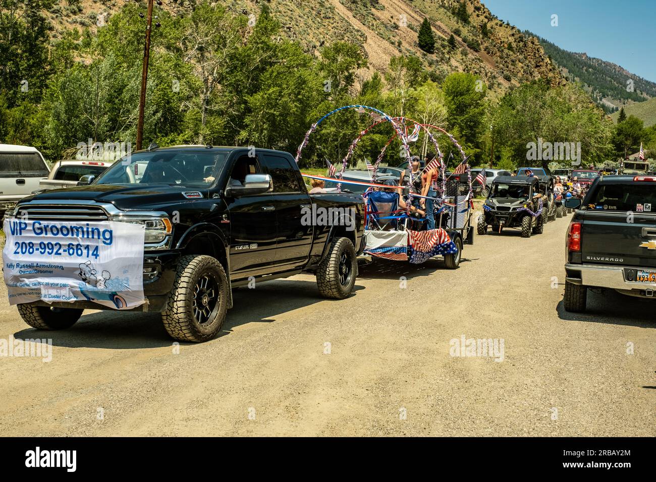 Clayton Idaho Parade am 4. Juli Stockfoto