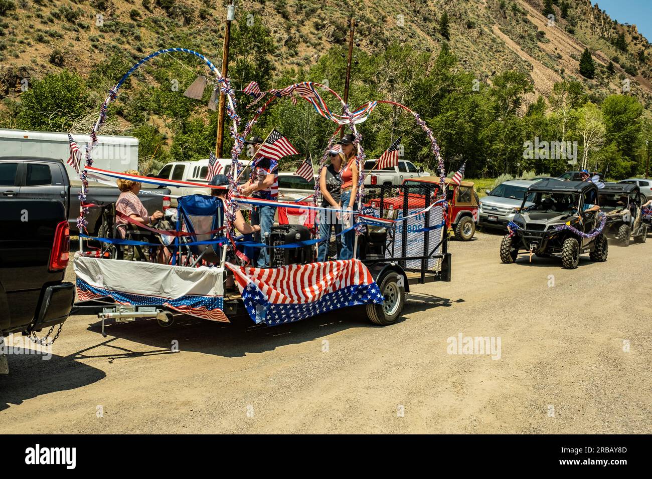 Clayton Idaho Parade am 4. Juli Stockfoto