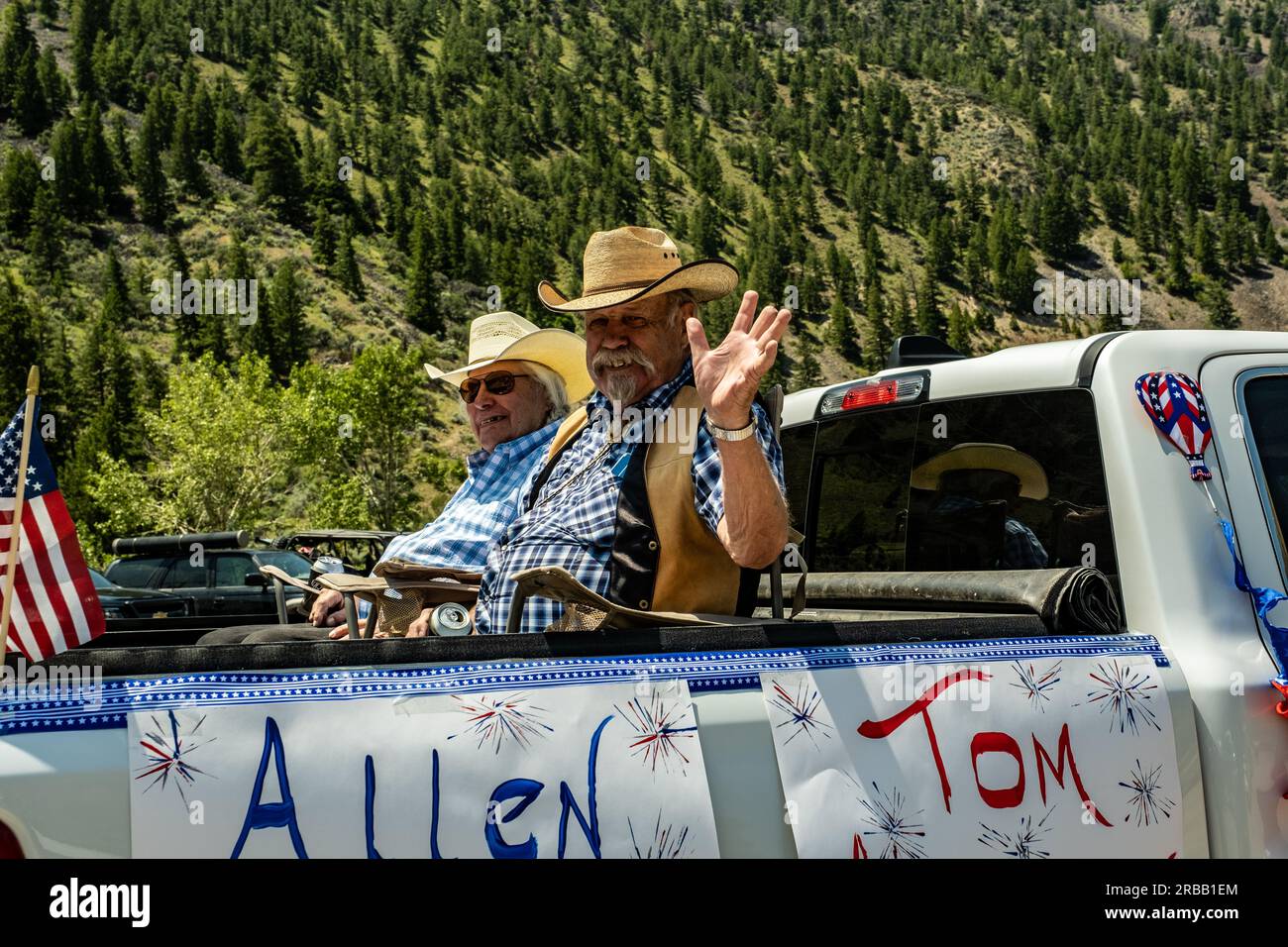 Clayton Idaho Parade am 4. Juli Stockfoto