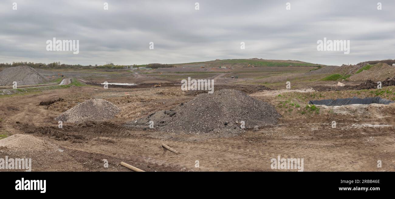 Die riesige Deponie in Calvert, Buckinghamshire Stockfoto