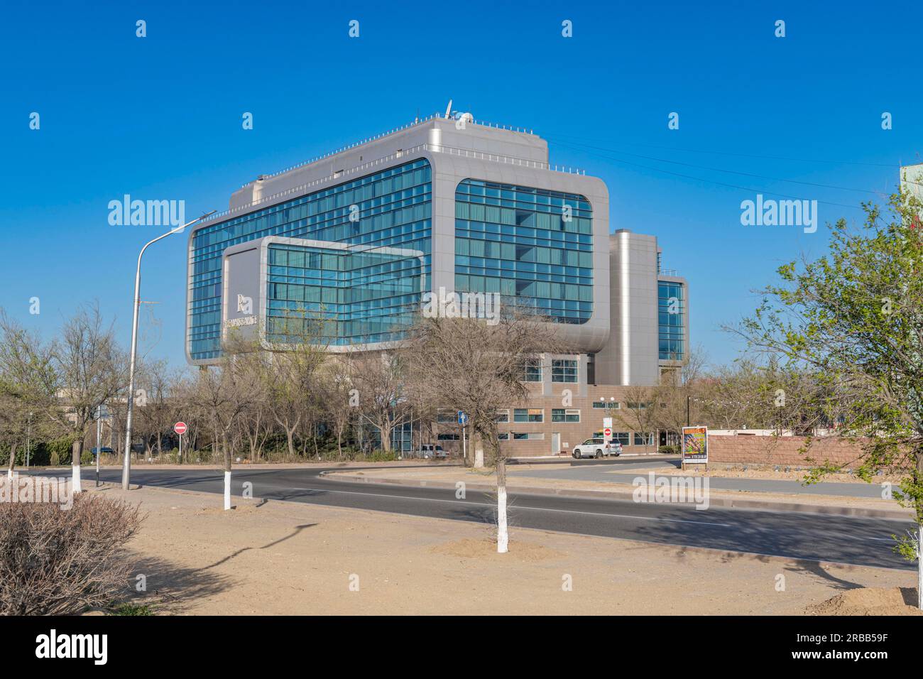 Modernes Hotel, Aktau, Kaspisches Meer, Kasachstan Stockfoto