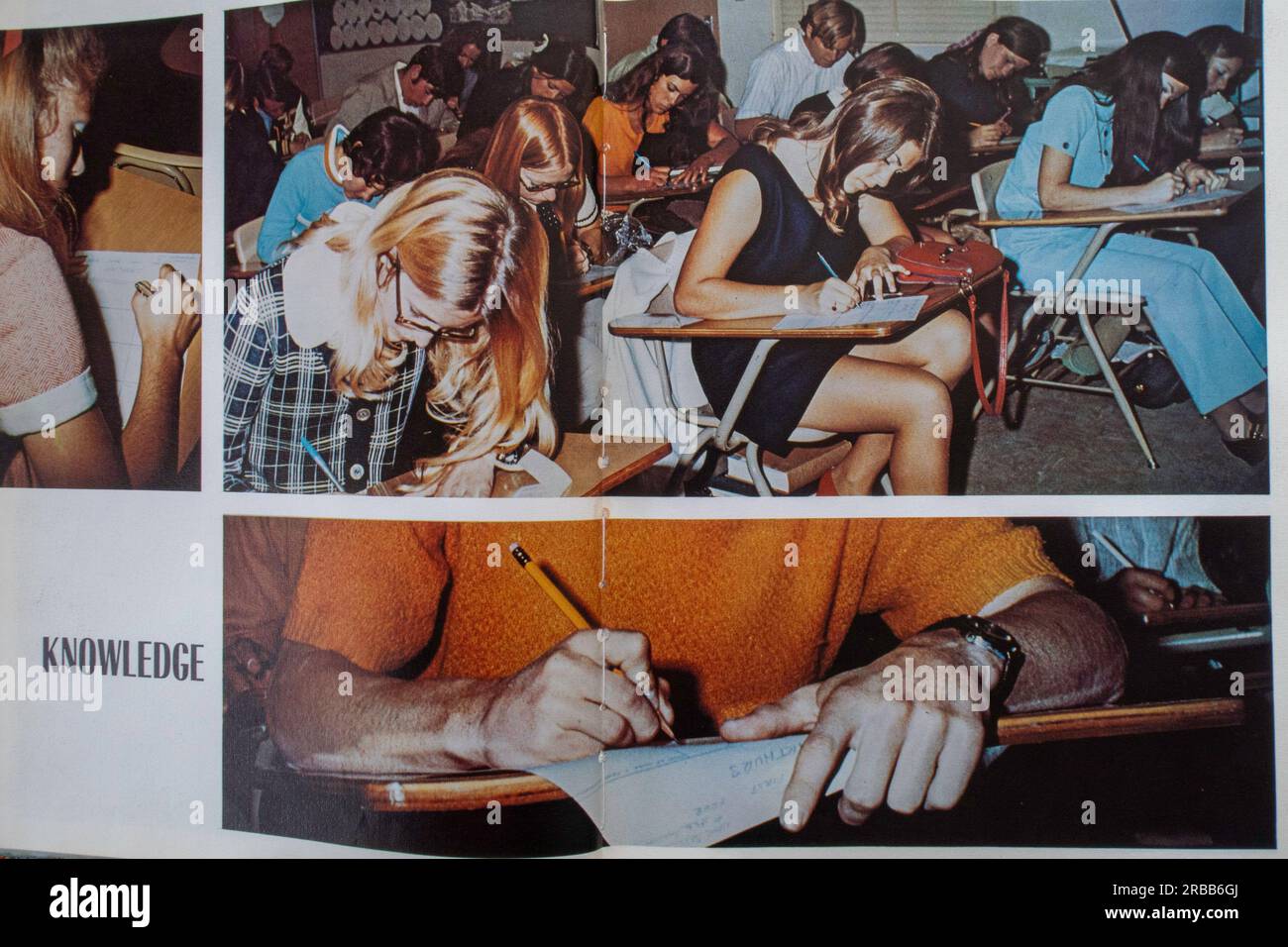 Jahrbuch der High School im Jahrgang 1970, USA Stockfoto