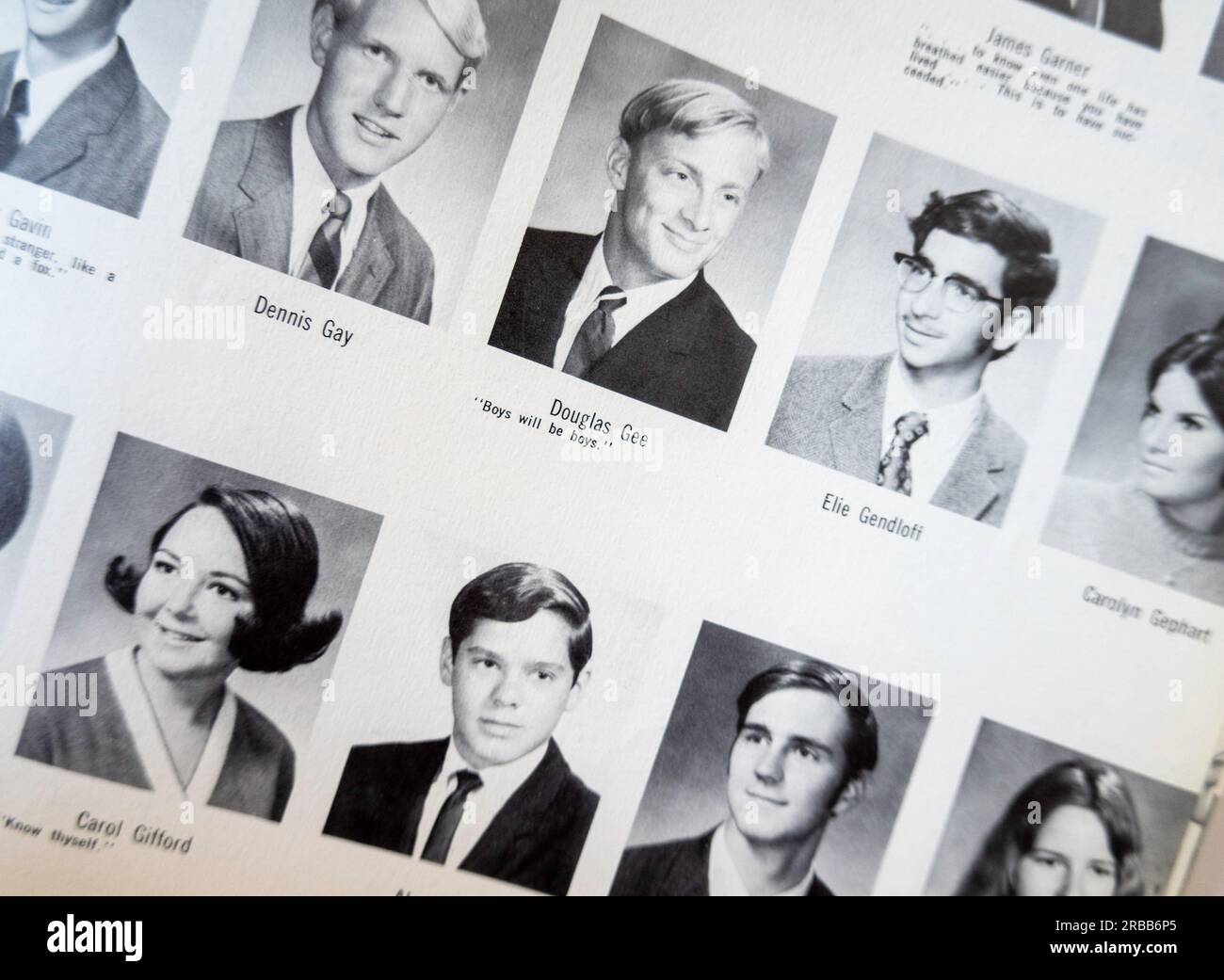 Jahrbuch der High School im Jahrgang 1970, USA Stockfoto