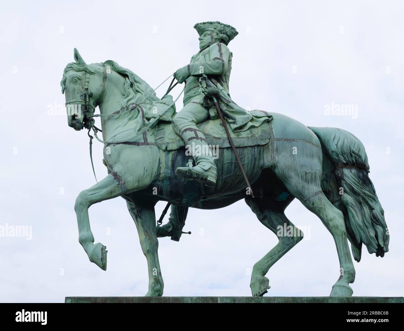 Duke Carl Wilhelm Ferdinand, Reiterstatue vor dem Residenzpalast, Brunswick, Niedersachsen, Deutschland Stockfoto