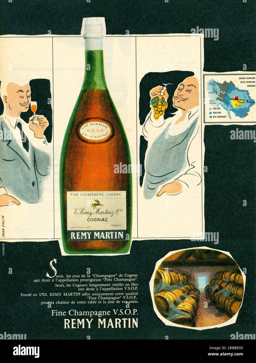 Rémy Martin VSOP - Cognac Fine Champagne, französischer Werbespot, 1959 Stockfoto