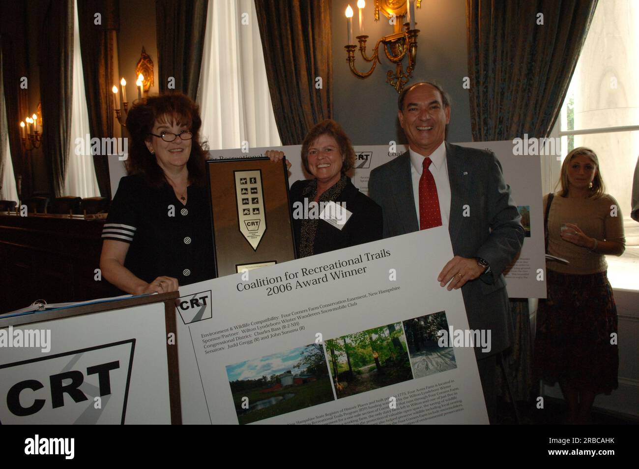 Coalition for Recreational Trails (CRT) 2006 Achievement Awards Zeremonie und Empfang mit Präsentationen von CRT-Führungskräften, darunter Marianne Fowler, Senior Vice President der Rails-to-Trails Conservancy, und Derrick Crandall, Präsident der American Recreation Coalition Stockfoto