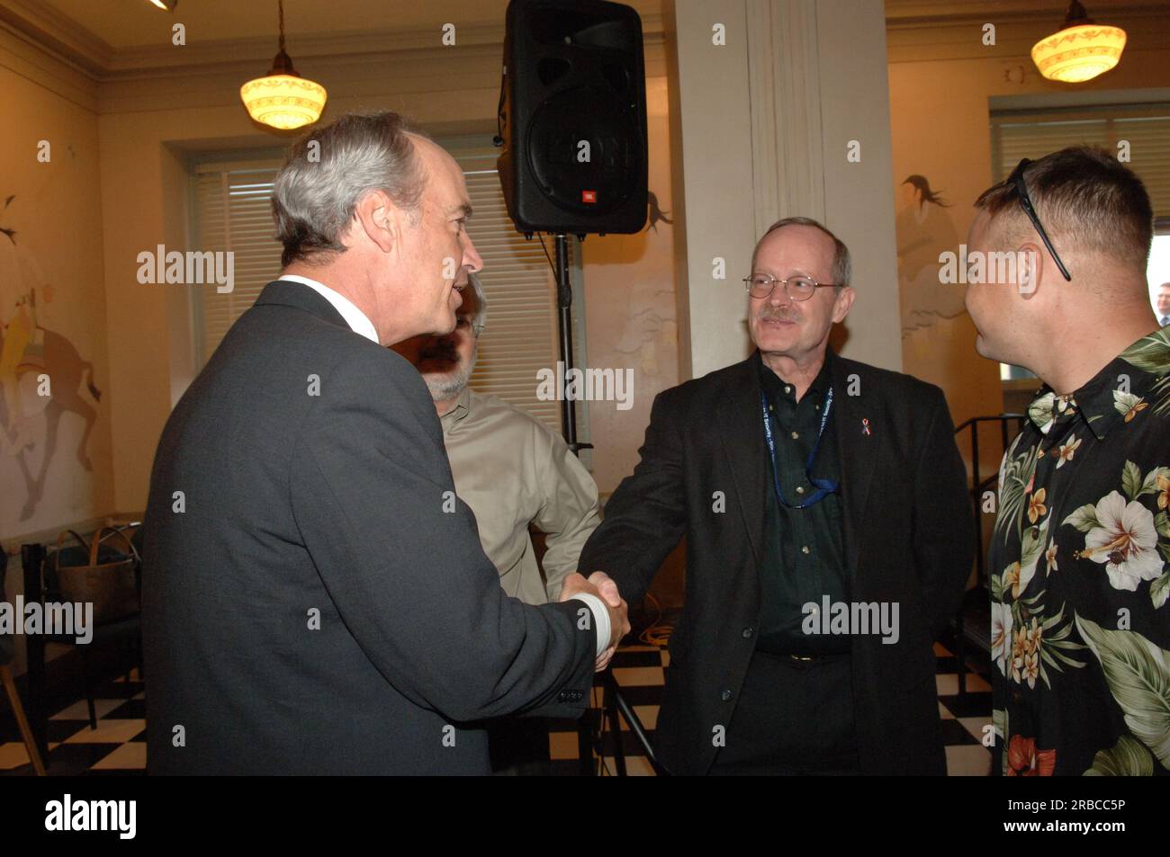 Das Innenministerium veranstaltete ein Dinner zu Ehren verwundeter Veteranen, unter dem Minister Dirk Kempthorne und andere hochrangige Beamte den Vorsitz führten Stockfoto