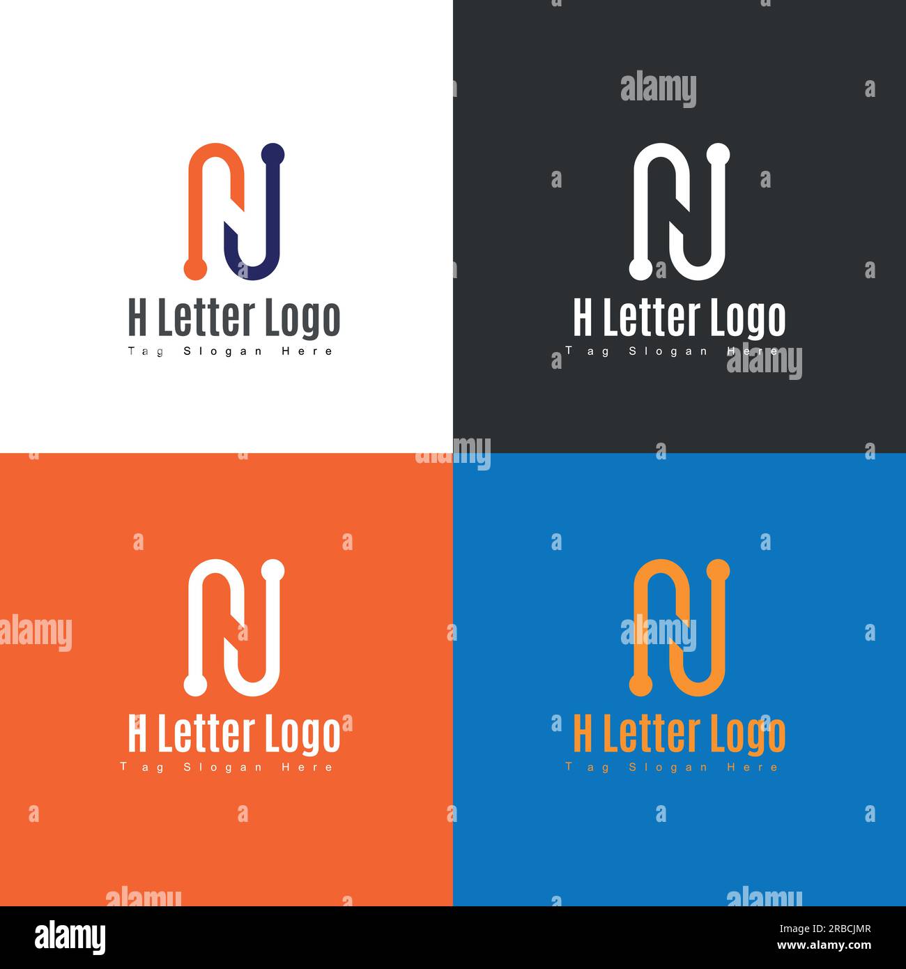 H Letter Logo, Buchstabe h Logo, alphabetisches Logo, Logo, Unternehmenslogo, Abstraktes modernes Logo-Design Konzept Vektor, flaches Vektor-Logo-Design Stock Vektor