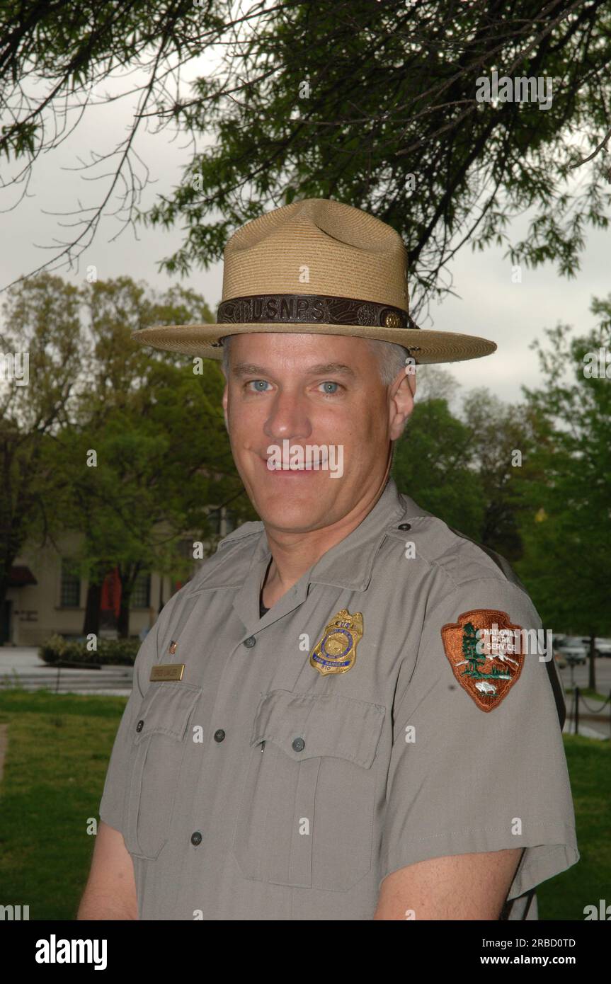 Porträt von Greg Lawler, Yosemite National Park Ranger Stockfoto