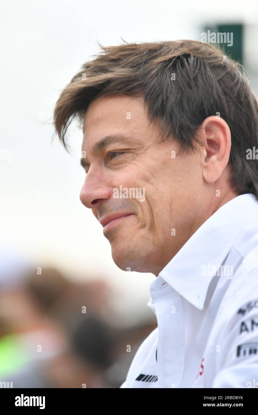 Silverstone, Großbritannien. 08. Juli 2023. SILVERSTONE, England, 08. JULI 2023; Toto WOLFF, Executive Director des Mercedes-Benz Grand Prix Formel 1, GROSSEN Preis VON GROSSBRITANNIEN F1 auf der Silverstone-Rennstrecke, Formel 1, Grosser Preis von England, 08. JULI 2023 – gebührenpflichtiges Bild, Foto und Copyright © Anthony STANLEY/ATP Images (STANLEY Anthony/ATP/SPP) Guthaben: SPP Sport Press Photo. Alamy Live News Stockfoto