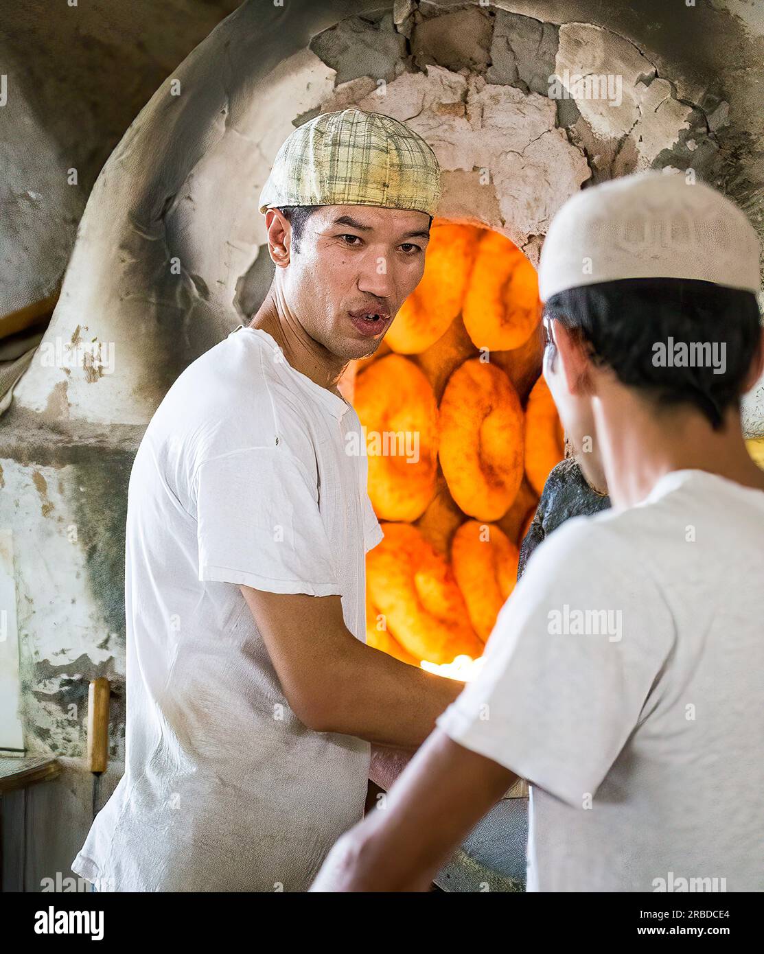 Die Backöfen laufen Stockfoto