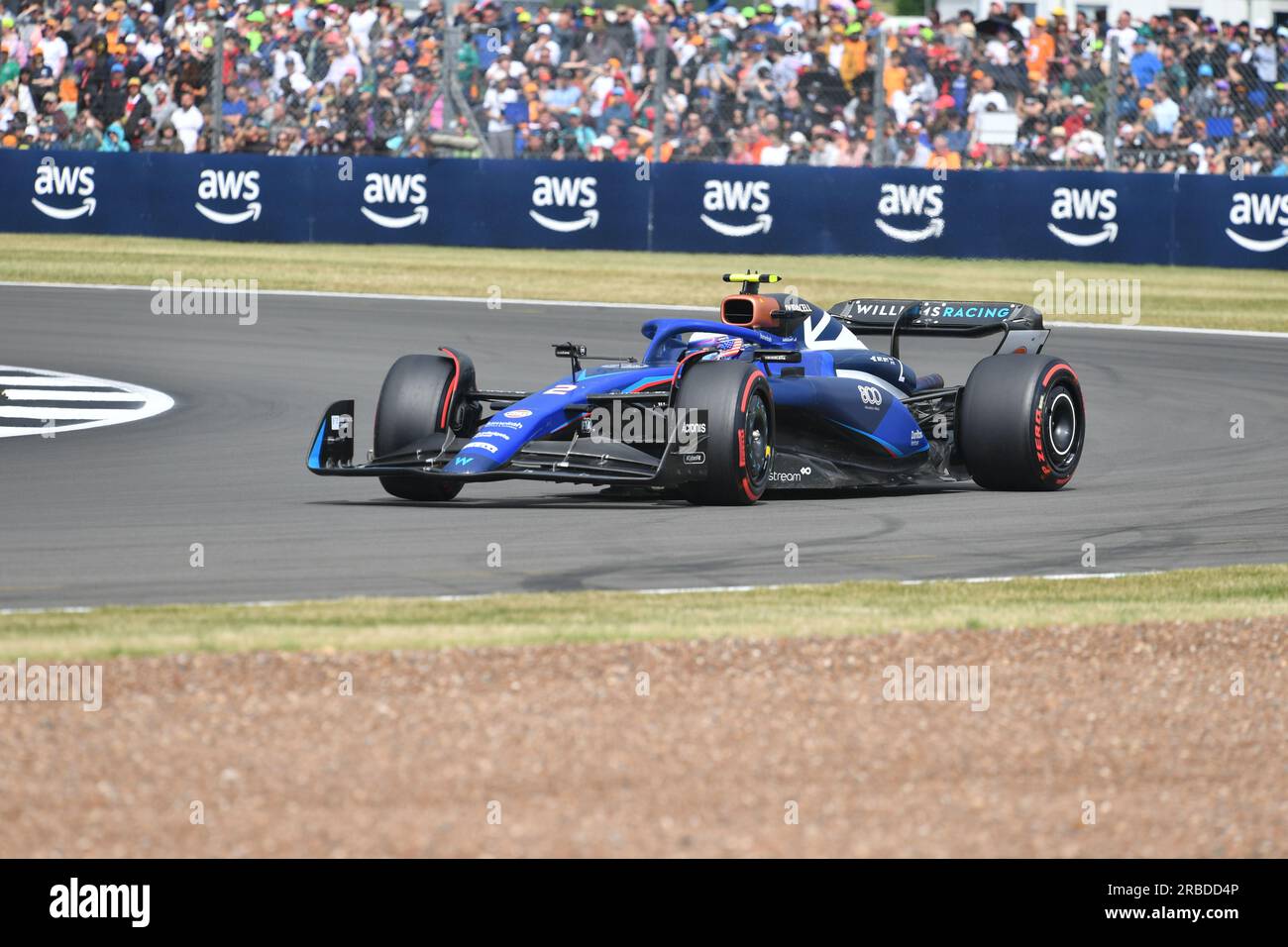 Silverstone, Großbritannien. 03. Juli 2022. SILVERSTONE, England, 08. JULI 2023; #2, Logan SarSergeant, USA, Team Williams F1 FW45, Mercedes-Motor Formel 1, BRITISCHER Grand Prix F1 auf der Silverstone Rennstrecke - Formel 1, großer Preis von England, 08. JULI 2023 – gebührenpflichtiges Bild, Foto und Copyright © Anthony STANLEY/ATP Images (STANLEY Anthony/ATP/SPP) Guthaben: SPP Sport Press Photo. Alamy Live News Stockfoto