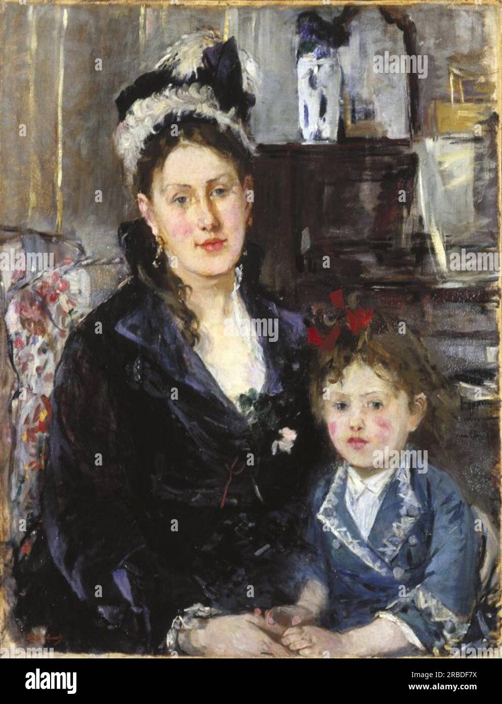 Madame Boursier und ihre Tochter 1873 von Berthe Morisot Stockfoto