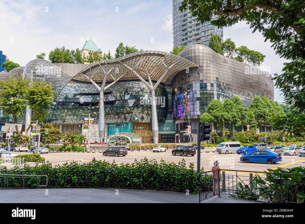 DAS EINKAUFSZENTRUM ION Orchard, Orchard Rd, Singapur Stockfoto