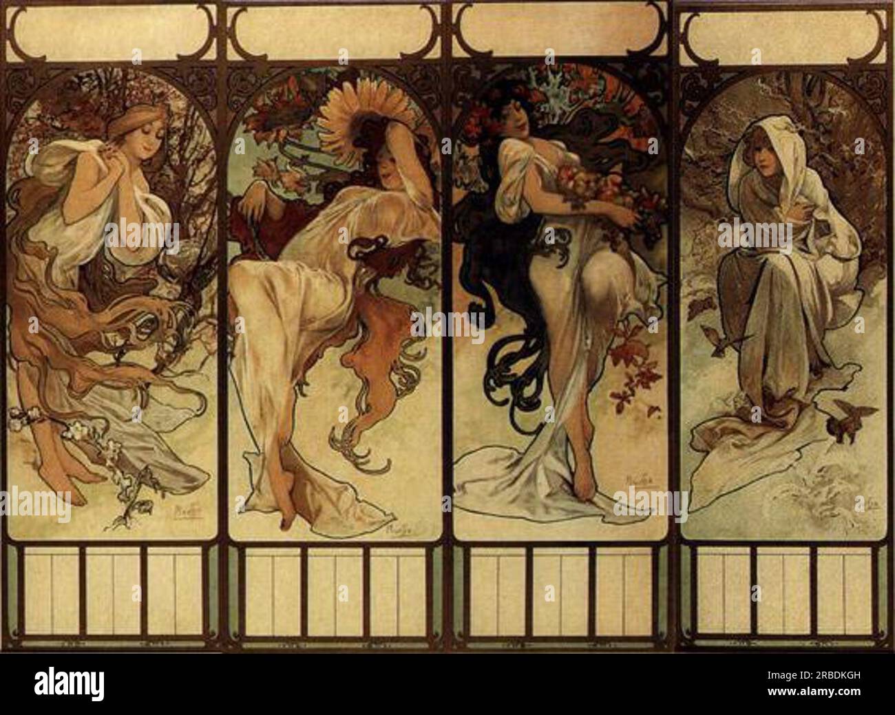 Staffel 1895 von Alphonse Mucha Stockfoto