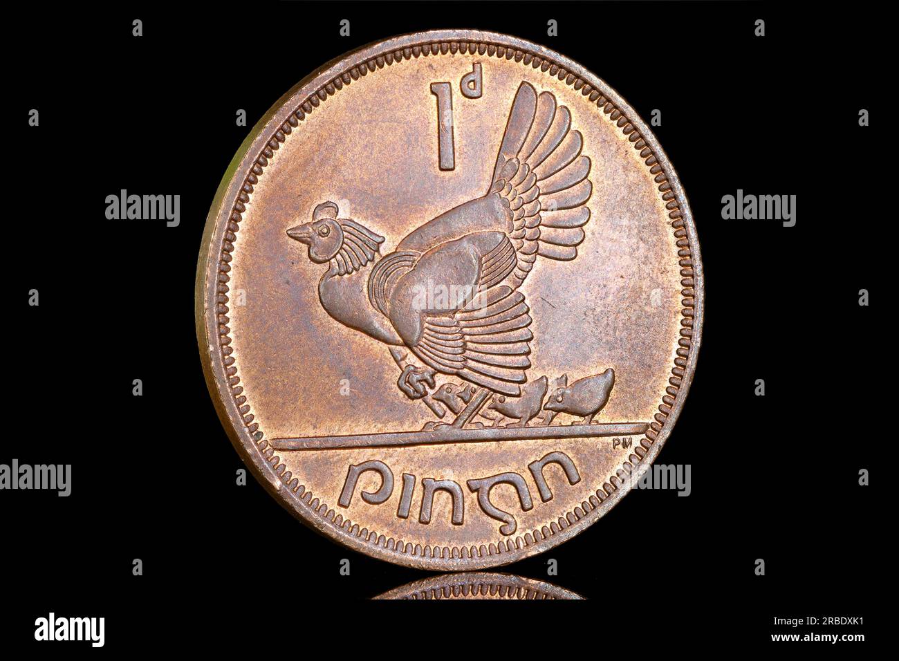 1968 Irish One Penny Stockfoto