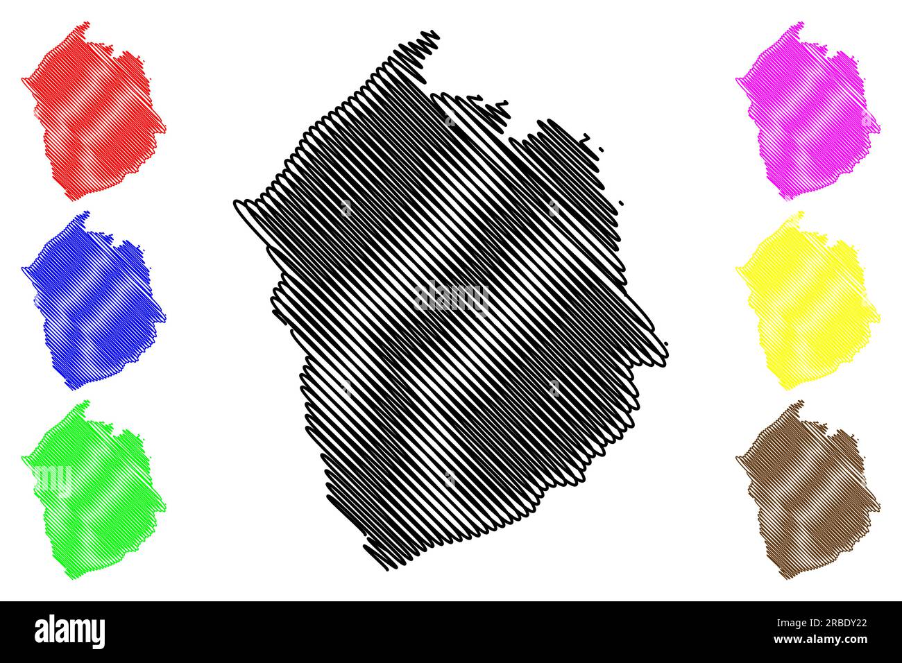Hyndburn nicht-Metropolregion, Borough (Vereinigtes Königreich von Großbritannien und Nordirland, zeremonielle Grafschaft Lancashire oder Lancs, England) Karte Stock Vektor