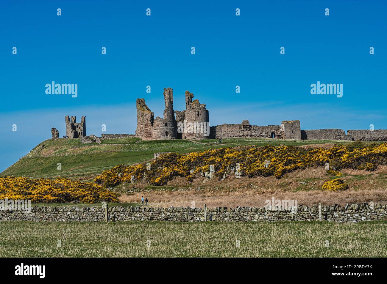 Dunstanburgh Castle, Northumberland Stockfoto