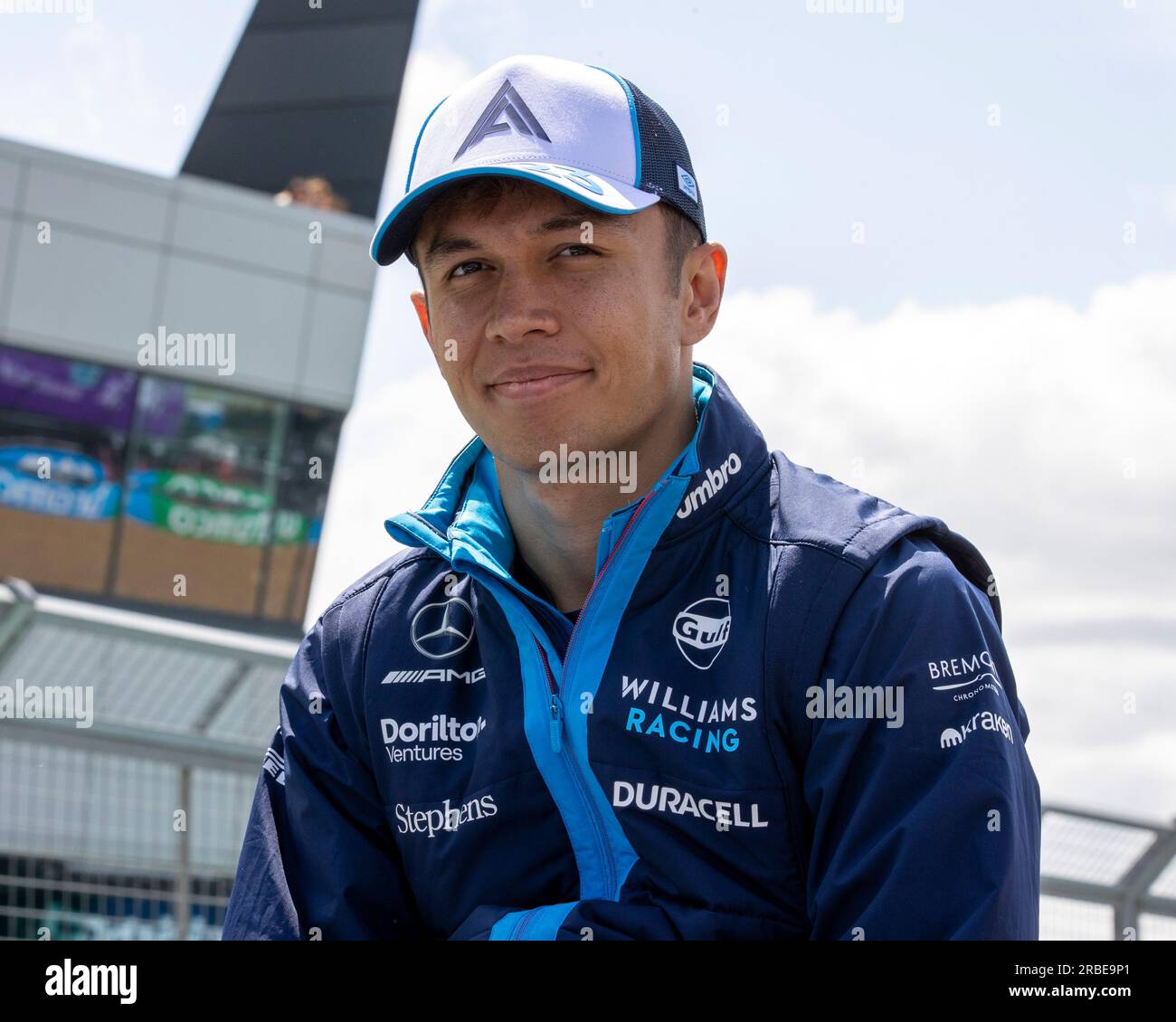 9. Juli 2023: Silverstone Circuit, Northamptonshire, England: Formel 1 2023 Aramco F1 Grand Prix: Renntag; Williams Rennfahrer Alex Albon Stockfoto