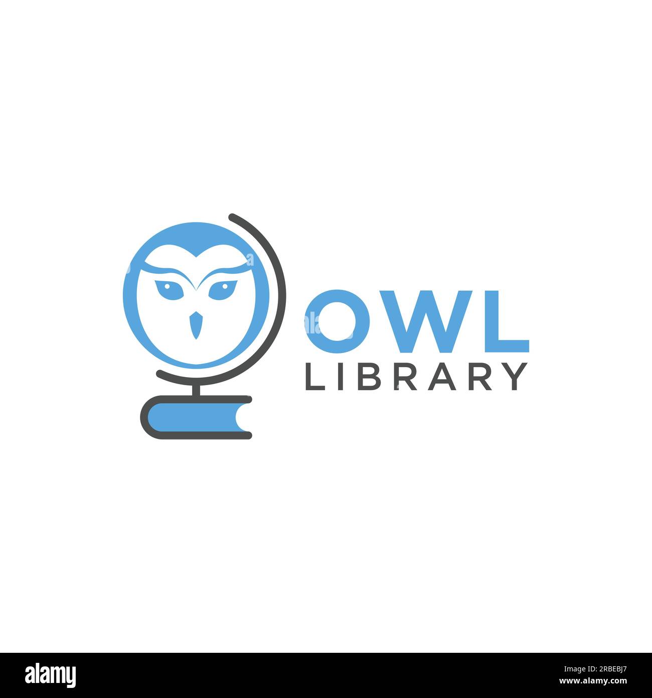 design-Vorlage für EPS10-Vektor-Eulenbibliothek oder Buch-Logo isoliert auf weißem Hintergrund Stock Vektor