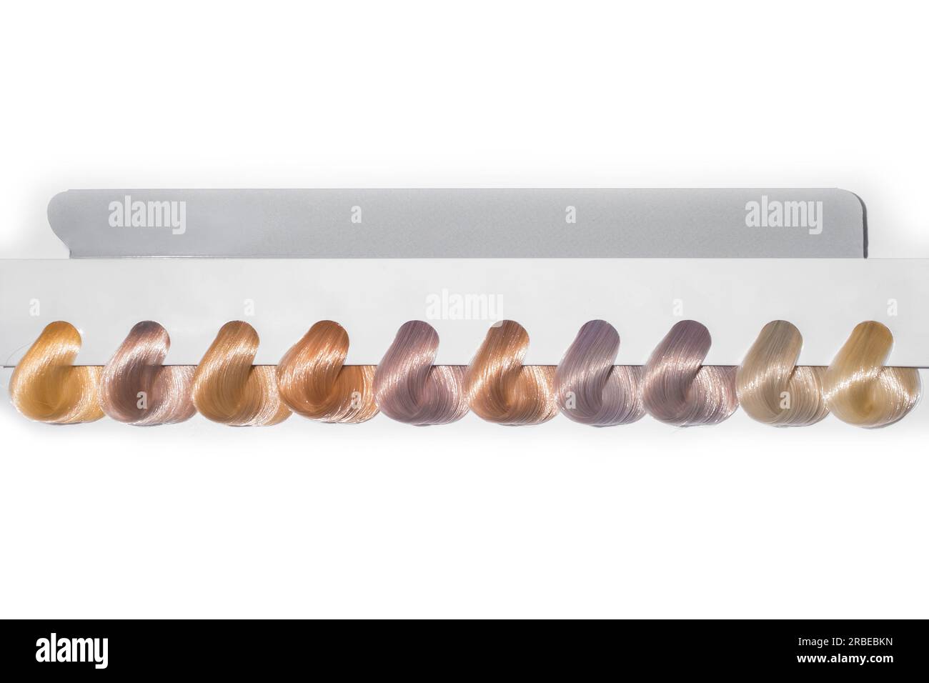 Verschiedene Muster Farbpalette Farbfärbung Haartöne Set Design auf weißem  Hintergrund, isoliert Stockfotografie - Alamy