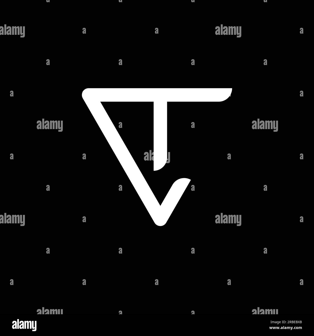 EPS10-Vektor-Designvorlage für Anfangsbuchstaben tl oder lt-Logo isoliert auf schwarzem Hintergrund Stock Vektor