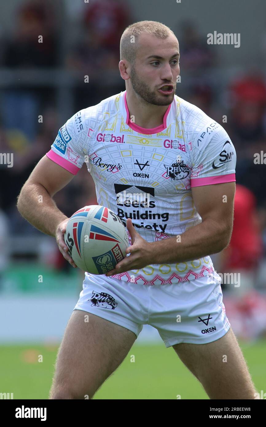 AJ Bell Stadium, Stadium Way, Eccles, Salford, 9. Juli 2023 Betfred Super League Salford Red Devils V Leeds Rhinos Jarrod OÕConnor of Leeds Rhinos Credit: Touchlinepics/Alamy Live News Stockfoto