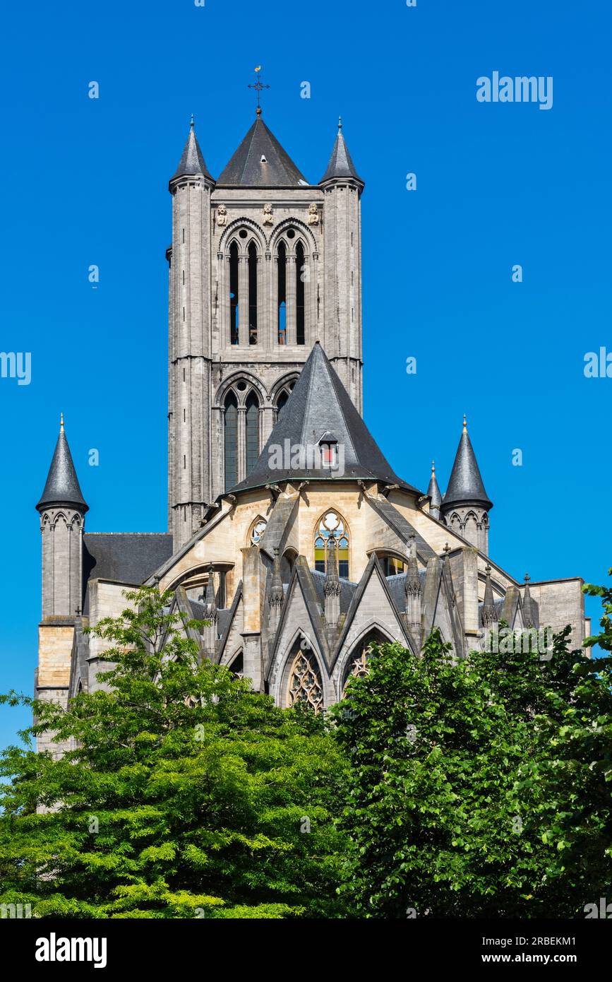 Nikolaikirche in der Stadt Gent (Gent) in Belgien, Europa Stockfoto