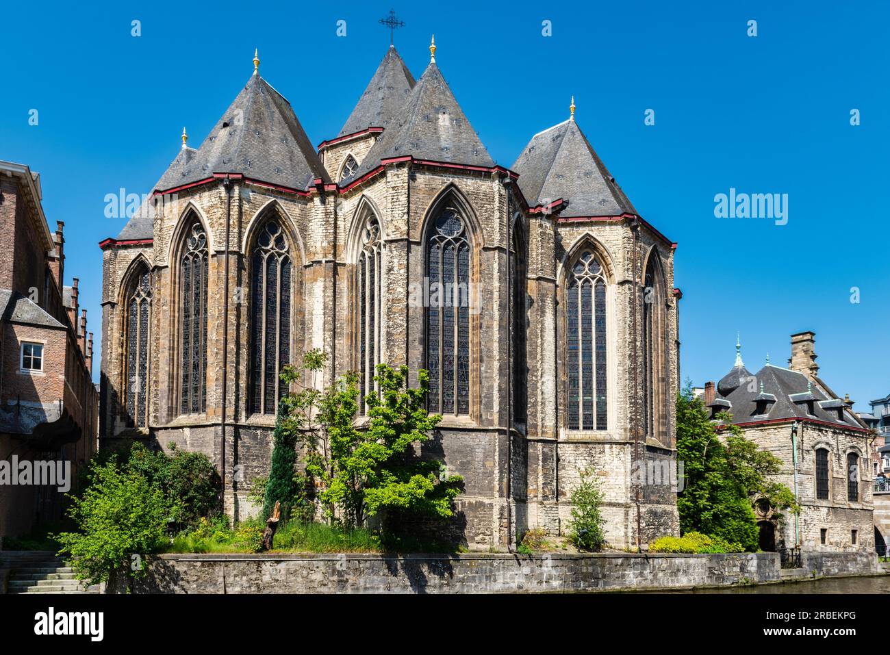 St. Michaels Kirche in Gent (Gent) in Belgien, Europa Stockfoto