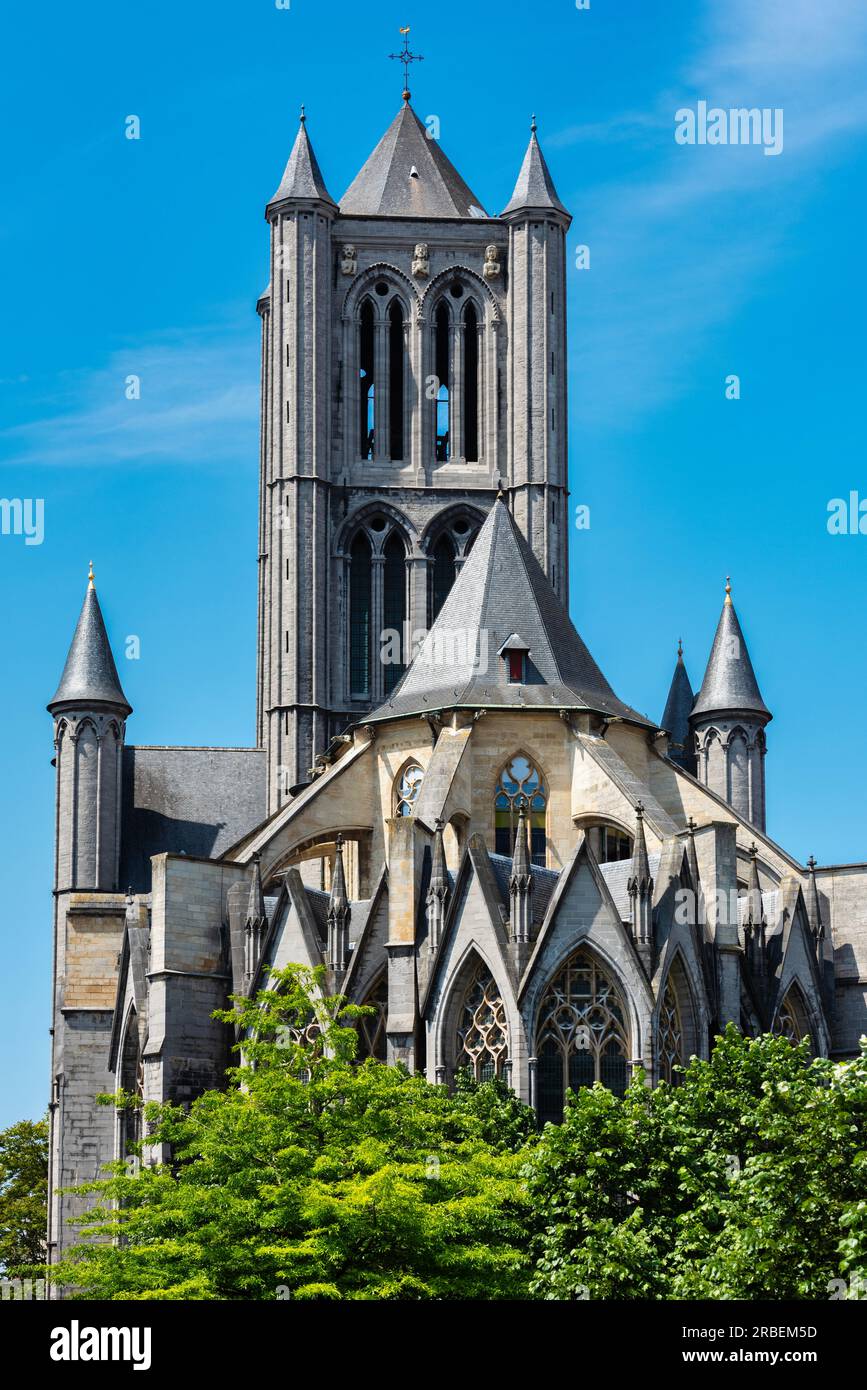 Nikolaikirche in der Stadt Gent (Gent) in Belgien, Europa Stockfoto