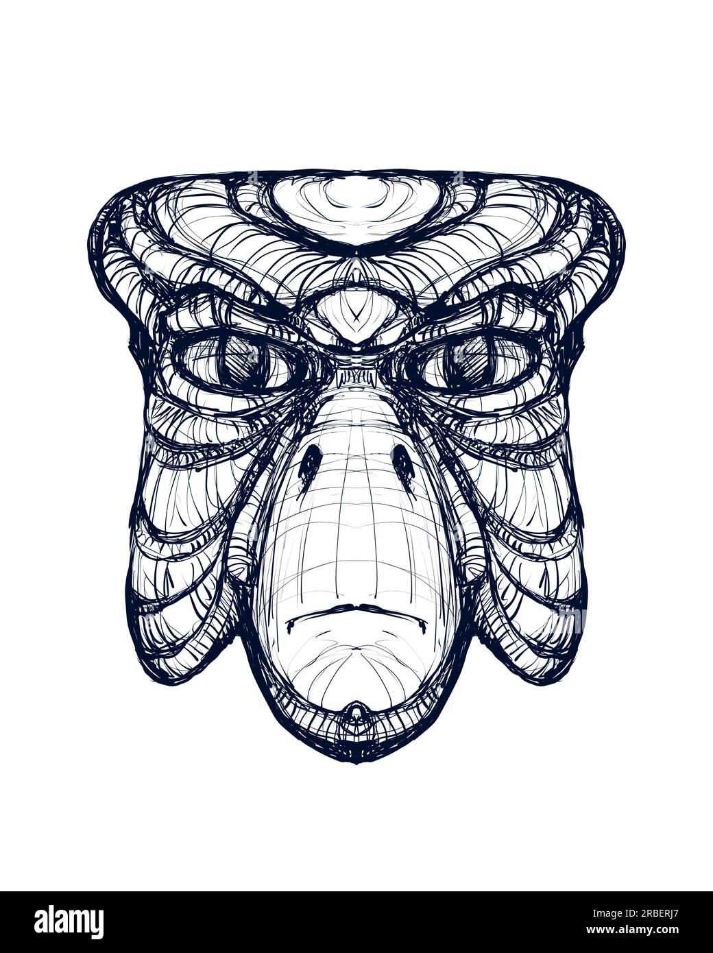 Alien Creature - digitale Malerei Stockfoto