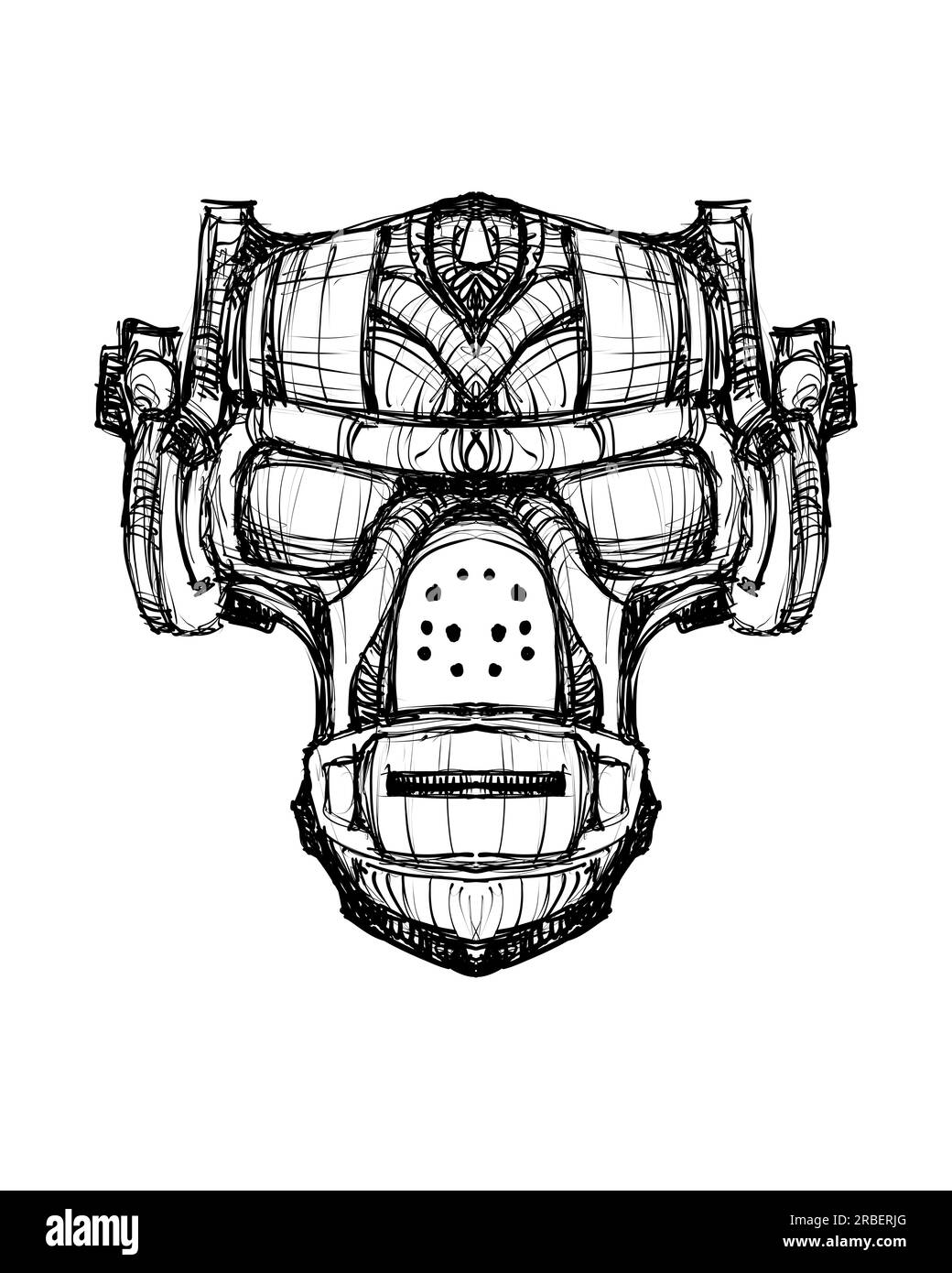 Alien Creature - digitale Malerei Stockfoto