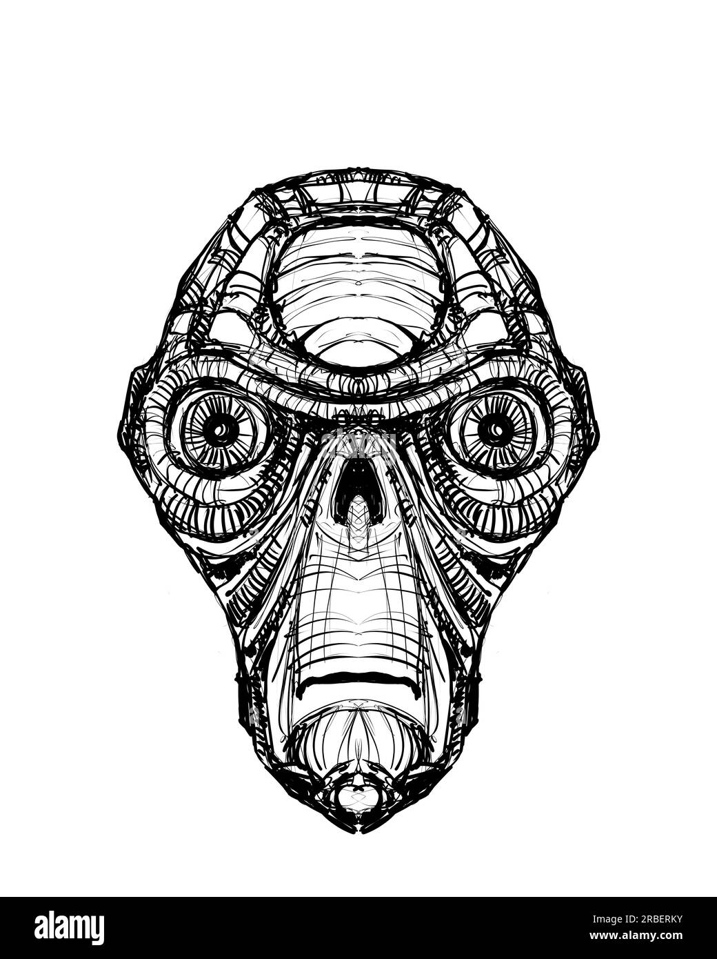 Alien Creature - digitale Malerei Stockfoto