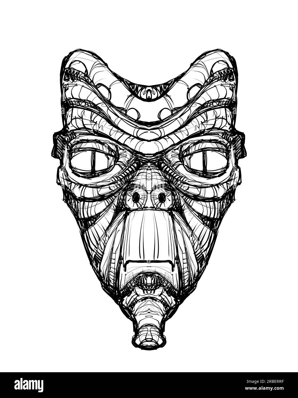 Alien Creature - digitale Malerei Stockfoto