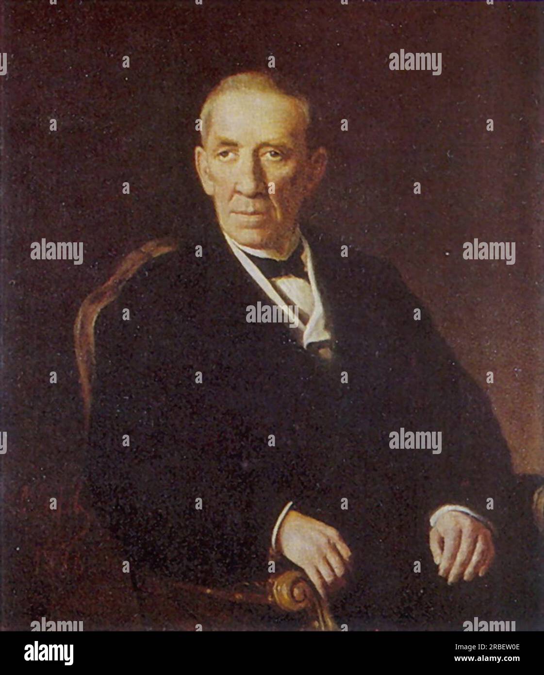 Porträt von Peter Iwanowitsch Nikolajew, Vorsitzender des Vladimir-bezirksrates 1876, Vasily Perov Stockfoto