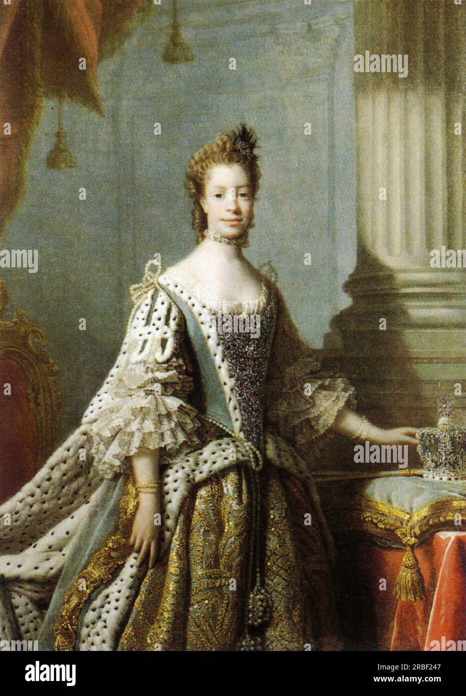 Charlotte Sophia von Mecklenburg-Strelitz 1762 von Allan Ramsay Stockfoto