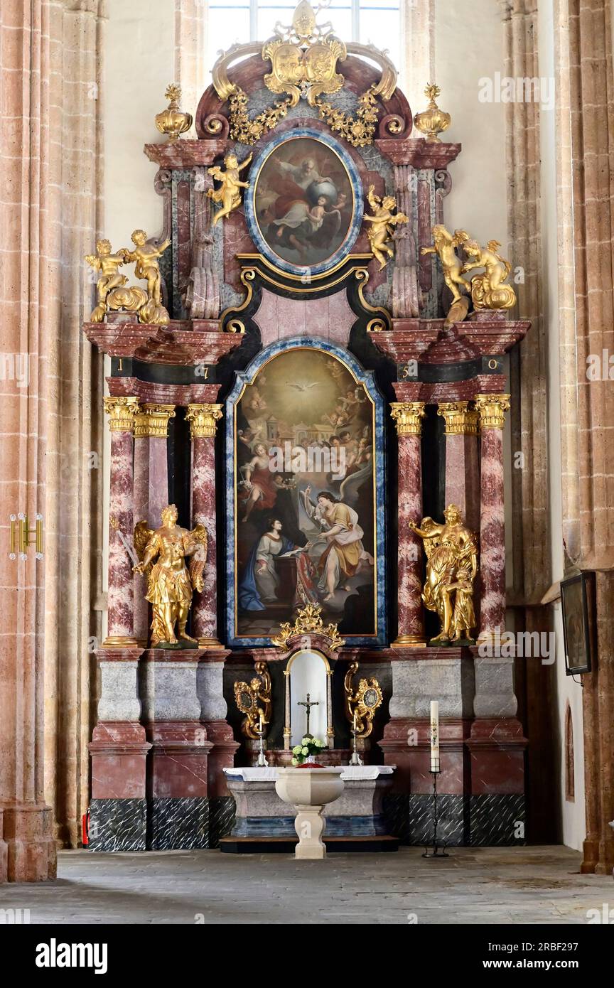 Neuberg, Steiermark, Österreich. 30. Juni 2023. Gemeindekirche Neuberg an der Mürz Stockfoto