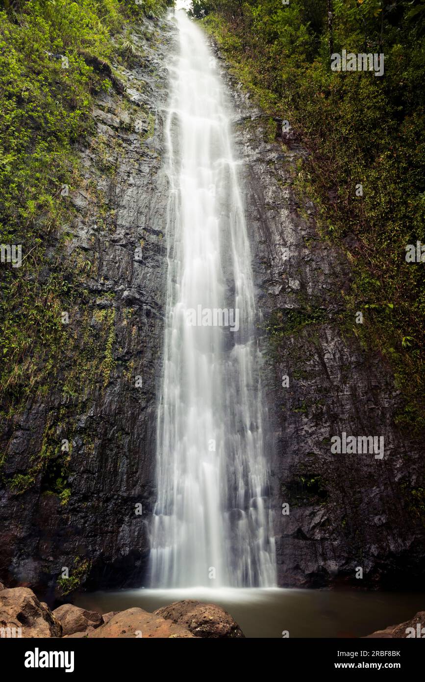 Lange Einwirkung von Manoa-Fällen Stockfoto