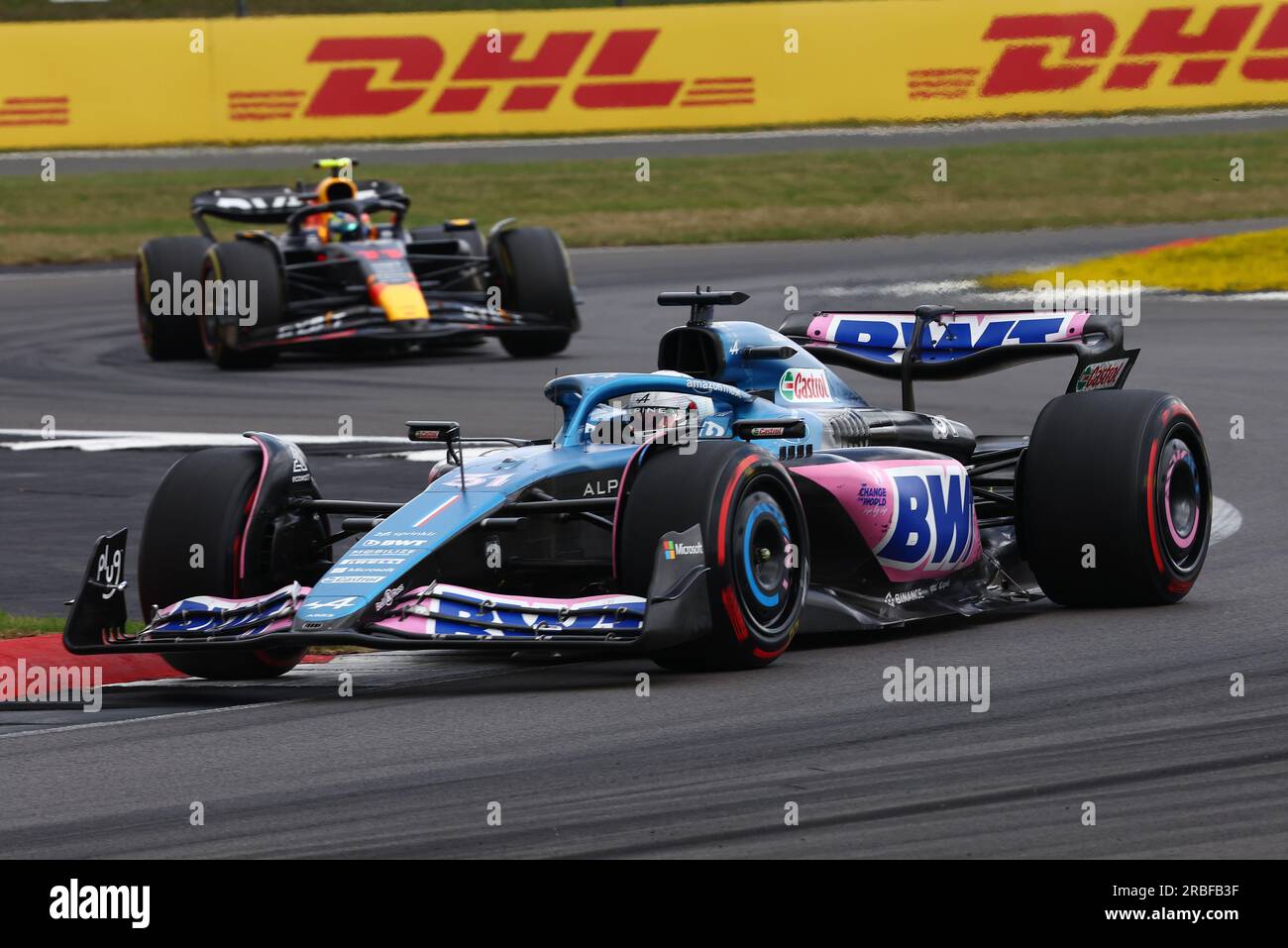 Silverstone, Großbritannien. 09. Juli 2023. Esteban Ocon (FRA) Alpine F1 Team A523. 09.07.2023. Formel-1-Weltmeisterschaft, Rd 11, British Grand Prix, Silverstone, England, Wettkampftag. Das Foto sollte wie folgt lauten: XPB/Press Association Images. Kredit: XPB Images Ltd/Alamy Live News Stockfoto