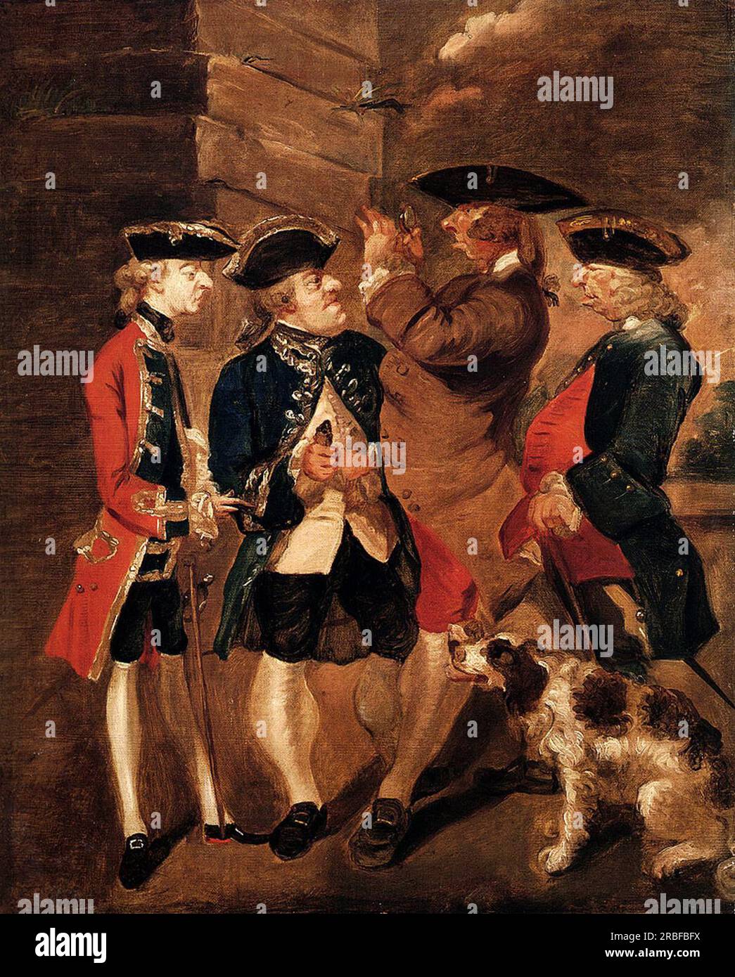 Porträt von Charles Turner, Sir William Lowther, Joseph Leeson und Monsieur Huet von Joshua Reynolds Stockfoto