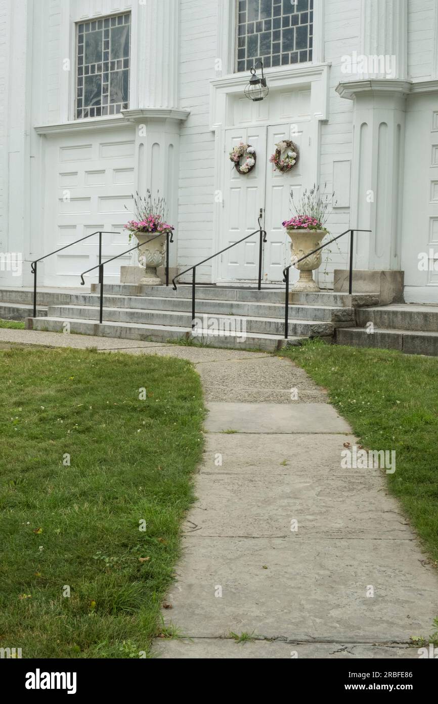 Die Union Gemeindekirche in Groton, MA Stockfoto