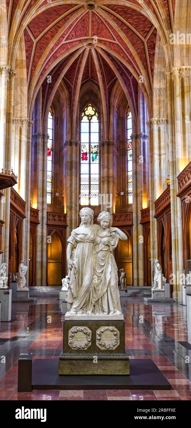 Prinzessinnengruppe (1797) von Johann Gottfried Schadow in der Friedrichswerderschen Kirche (1824-1830) von Karl Friedrich Schinkel in Berlin Stockfoto