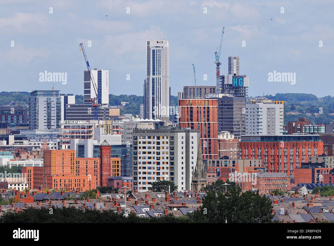 Leeds City Skyline 9. Juli 2023 Stockfoto